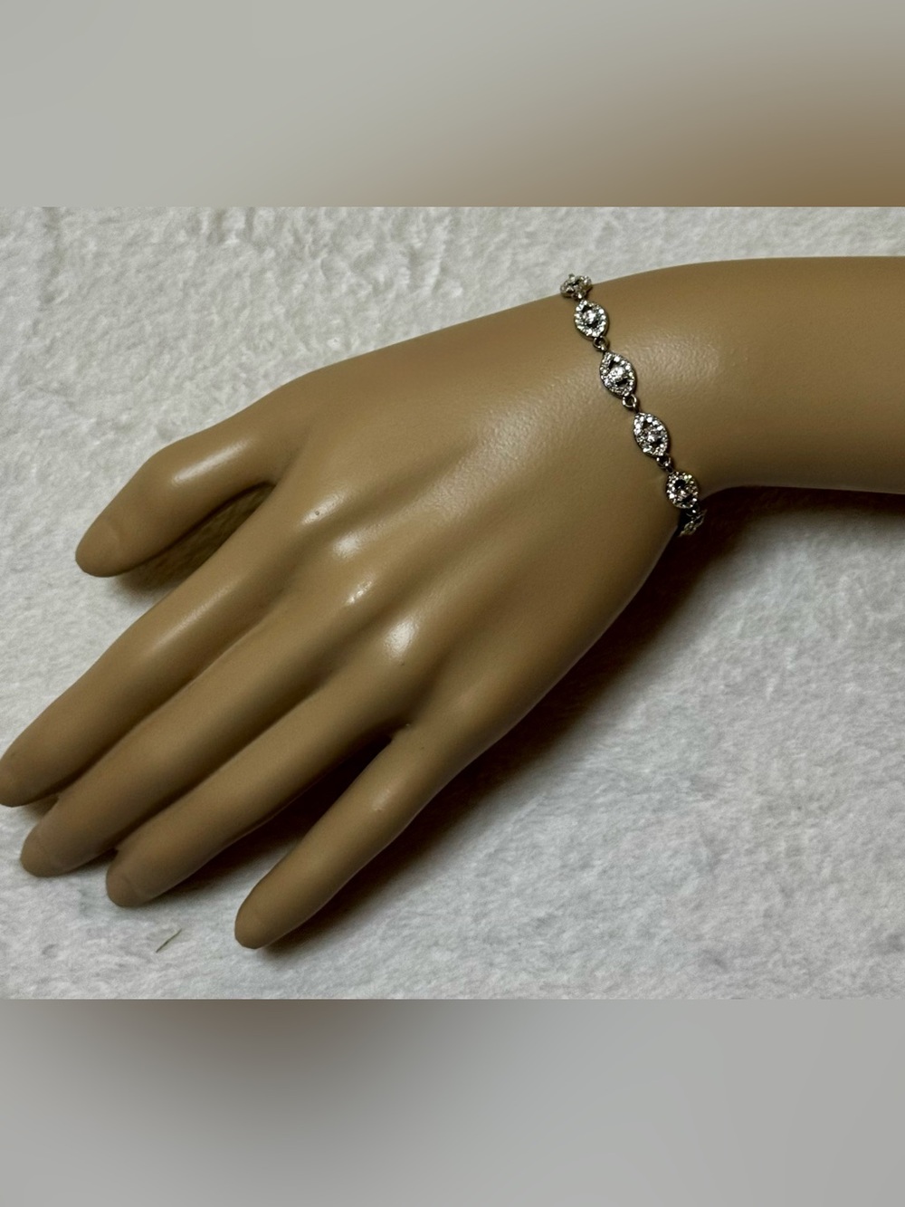 Givenchy for Macy’s Crystal Flex Bracelet set in silver tone
